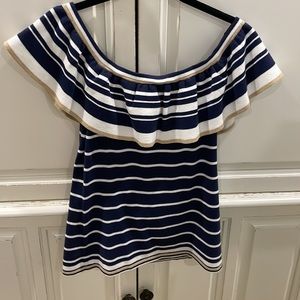 NWT Lilly Pulitzer Perelle Sweater Top Size S True Navy Shining Sea Stripe